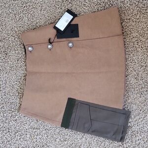 NWT Hydrogen Alberto Biani Skirt Wrap Mini Wool Blend Size 44/Large Skulls